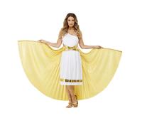 Deluxe Grecian Cape Gold Egyptian Roman Greek Ladies Fancy Dress Cape
