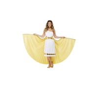 Smiffys Deluxe Grecian Cape, Gold with Wings, 190cm/75in, Legends & Myths Fancy Dress, Ancient Greek Dress Up Accessories