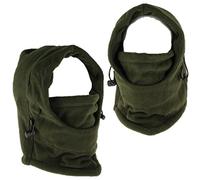 Deluxe Green Snood with Face Guard Fishing Hunting Warmer Balaclava Hat 500 NGT