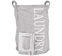 Deluxe Grey Laundry Basket Fold Down Pop Up With Handles
