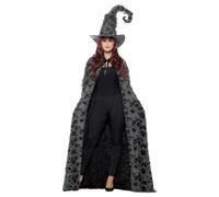 Deluxe Grey Spellcaster Cape Fancy Dress Costume Unisex Adult One Size