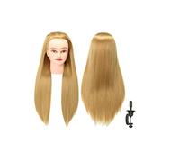 DELUXE HAIR Hair Extensions And Wigs Saloon Use Hair Dummy For Hair Styling, Practice/Cutting/Practice all purpose With Clamp Stand Golden Pack of 1