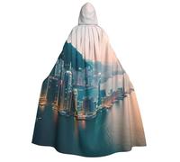 Deluxe Halloween Hooded Cape Costume Cloak Themed Party Cosplay Robe with hood Hong Kong Print