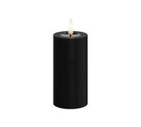 Deluxe Homeart Indoor Flameless LED Candle - Black - with Real Flame™ Technology - Battery Powered Candle (5 x 10 cm)