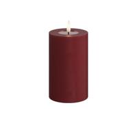 Deluxe Homeart Indoor Flameless LED Candle - Bordeaux Red - with Real Flame™ Technology - Battery Powered Candle (7.5 x 12.5 cm)