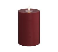 Deluxe Homeart Indoor Flameless LED Candle - Bordeaux Red - with Real Flame™ Technology - Battery Powered Candle (10 x 15 cm)