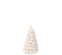 Deluxe Homeart Indoor Flameless LED Candle - Christmas Tree - with Real Flame™ Technology - Battery Powered Candle (10 x 16 cm, White)