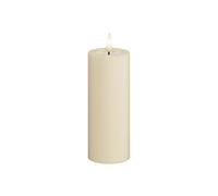 Deluxe Homeart Indoor Flameless LED Candle - Cream - with Real Flame™ Technology - Battery Powered Candle (5 x 12.5 cm)
