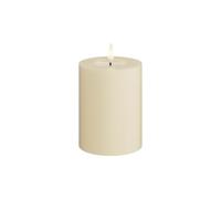 Deluxe Homeart Indoor Flameless LED Candle - Cream - with Real Flame™️ Technology - Battery Powered Candle (7.5 x 10 cm)
