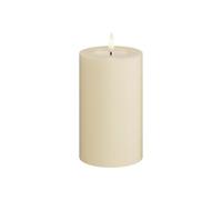 Deluxe Homeart Indoor Flameless LED Candle - Cream - with Real Flame™️ Technology - Battery Powered Candle (7.5 x 12.5 cm)