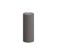 Deluxe Homeart Indoor Flameless LED Candle - Grey - with Real Flame™ Technology - Battery Powered Candle (5 x 12.5 cm)