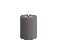 Deluxe Homeart Indoor Flameless LED Candle - Grey - with Real Flame™ Technology - Battery Powered Candle (7.5 x 10 cm)