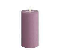 Deluxe Homeart Indoor Flameless LED Candle - Light Purple - with Real Flame™ Technology - Battery Powered Candle (7.5 x 15 cm)