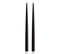 Deluxe Homeart Indoor Flameless LED Dinner Candle - Set of 2 - with Real Flame™ Technology - Battery Powered Candle (38 cm, Royal Blue)