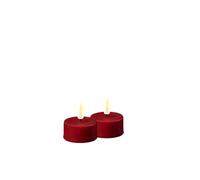 Deluxe Homeart Indoor Flameless LED Tealight Set - with Real Flame™ Technology - Battery Powered Candle (Bordeaux)