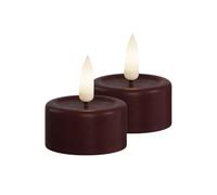 Deluxe Homeart Indoor Flameless LED Tealight Set - with Real Flame™ Technology - Battery Powered Candle (Bourgogne)