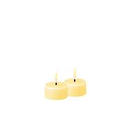 Deluxe Homeart Indoor Flameless LED Tealight Set - with Real Flame™ Technology - Battery Powered Candle (Light Yellow)