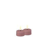 Deluxe Homeart Indoor Flameless LED Tealight Set - with Real Flame™ Technology - Battery Powered Candle (Light Purple)