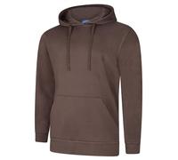 Deluxe Hooded Sweatshirt Jumper Uneek Clothing Brown XXL