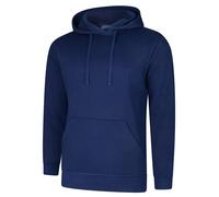 Deluxe Hooded Sweatshirt Jumper Uneek Clothing Mid Navy S