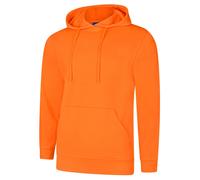 Deluxe Hooded Sweatshirt Jumper Uneek Clothing Orange M