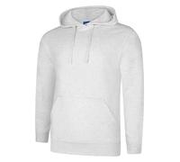 Deluxe Hooded Sweatshirt Jumper Uneek Clothing Pale Grey S