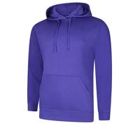 Deluxe Hooded Sweatshirt Jumper Uneek Clothing Purple S