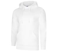 Deluxe Hooded Sweatshirt Jumper Uneek Clothing White XXXL