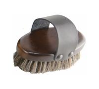 Deluxe Horse Hair Wooden Body Brush HySHINE Dark Brown S
