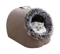 Deluxe House - Winter Warm Pet Nest, Semi Enclosed Pet Caves Carrying Straps | Foldable Machine Washable, Animals Bedding Houses for Camping Bedroom Balcony Garden Traveling