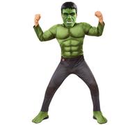 Marvel Kids' Deluxe Hulk Costume, Green/Multi, 8-10 years