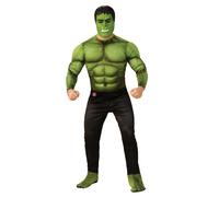 Deluxe Hulk Mens Costume Marvel Superhero Fancy Dress Outfit + Mask