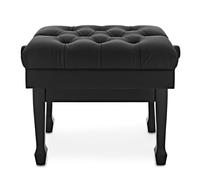 Deluxe Hydraulic Piano Stool by Gear4music Satin Black
