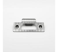 Deluxe Ideas Door Strike Plate for Door Frame, Mortice Latch, Tubular Lock Chrome Finished 75mm Long Square Edge(Pack of 2)