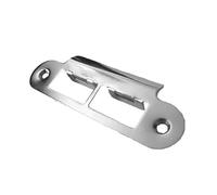 Deluxe Ideas Door Strike Plate Mortice Latch Tubular Lock Polished Chrome Finished 75mm 114mm Long Round Edge (1, 114mm Round)