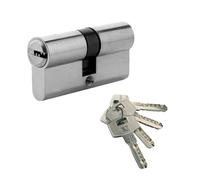 Deluxe Ideas Euro Cylinder Lock 80mm, 85mm, 90mm with 4 Standard Keys and Fixing Screw, Door Barrel Lock, Anti Drill, Anti-Pick, Anti-Bump, High Security for UPVC, Wooden, Composite Doors (45/45 90mm)