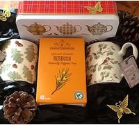 Deluxe Knightsbridge Red Bush Tea and Highland shortbread Hamper for 2 - gift wrapped