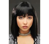 Deluxe Ladies 1920s Flapper Girl Black Blunt Bob Wig with Fringe | super soft synthetic hair