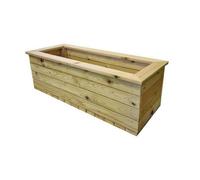 Deluxe Large Trough Planter - Timber - Fully Assembled Churnet Valley Garden Furniture Ltd Brown One Size
