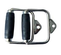 Deluxe LAT Pull Down Bar Strength Training Double D Handle Tricep V Shaped Press Down Bar with Rubber (Single D X 2)