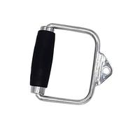 Deluxe LAT Pull Down Bar Strength Training Double D Handle Tricep V Shaped Press Down Bar with Rubber (Single D)