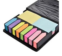 Deluxe Leather Look Sticky Memo Desktop Box Set With Arrow Flags Index Tabs