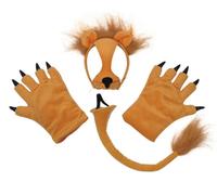 Deluxe Lion Set Childrens Fancy Dress Nose Book Day Accessory Kids Set