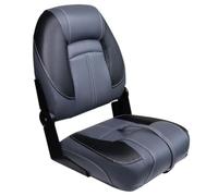 Deluxe Low Back Folding Boat Seat Compatible with Select Marine Vessels - Waterproof Fishing Captain Chair Replacement(1 pcs)