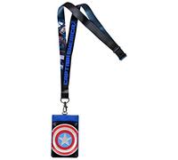 Deluxe Marvel Lanyard with PU Card Holder - Captain America