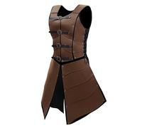 Deluxe Medieval Chest Armor Viking Warrior Adjustable Leather Armour Breastplate Costume for LARP Party Halloween Cosplay, Women Armor Brown, One Size