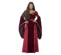 Smiffys Deluxe Medieval Queen Costume, Red (Size M) (US IMPORT)