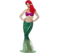Deluxe Mermaid Costume Ladies Fancy Dress Sexy Adults Womens Sea Siren Costume