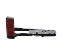 Deluxe Metal Camera Hand Grip for Olympus OM-D E-M10 Mark III MILC MFT Camera with Wooden Accent and Battery Access