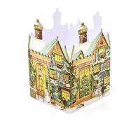 Deluxe Mini Advent Calendar Christmas Card - Nostalgic House Tealight Lantern - Manor House